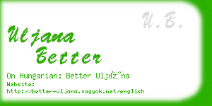 uljana better business card